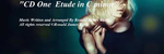 CD One Etude in C minor - Ronald Karle Music Composer and Arranger