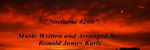 Nocturne #200 - Ronald Karle Music Composer and Arranger