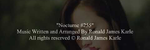 Nocturne 255 - Ronald Karle Music Composer and Arranger (Nocturne #255)